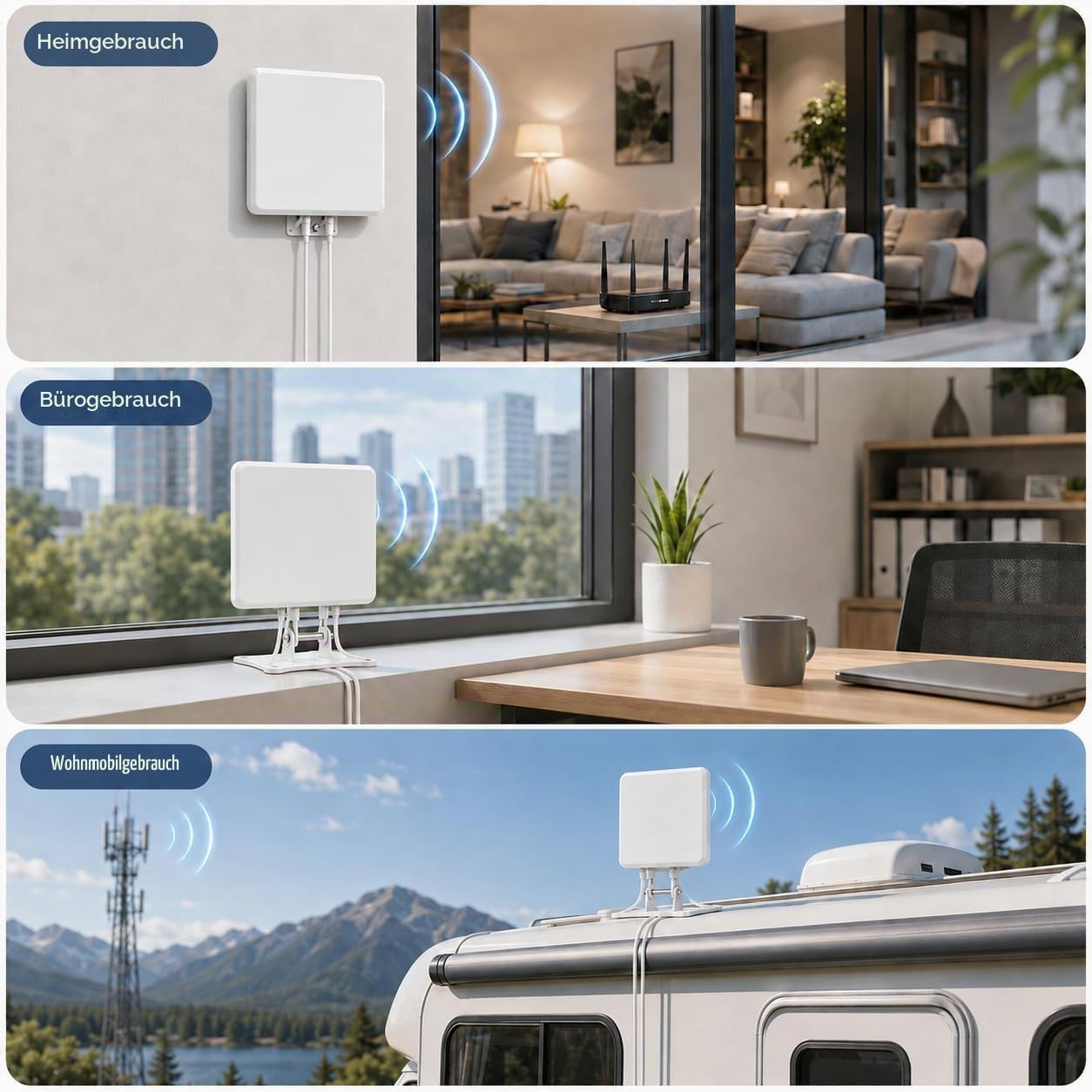 4G LTE 5G Antenne SMA MIMO Richtantenne 7dBi Panelantenne