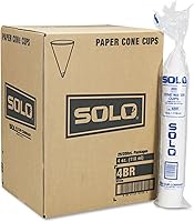 Vista 2 de SOLO 4BRCT Vasos de agua de cono, frío, papel, 4 onzas, blanco, 200/bolsa, 25 bolsas/cartón