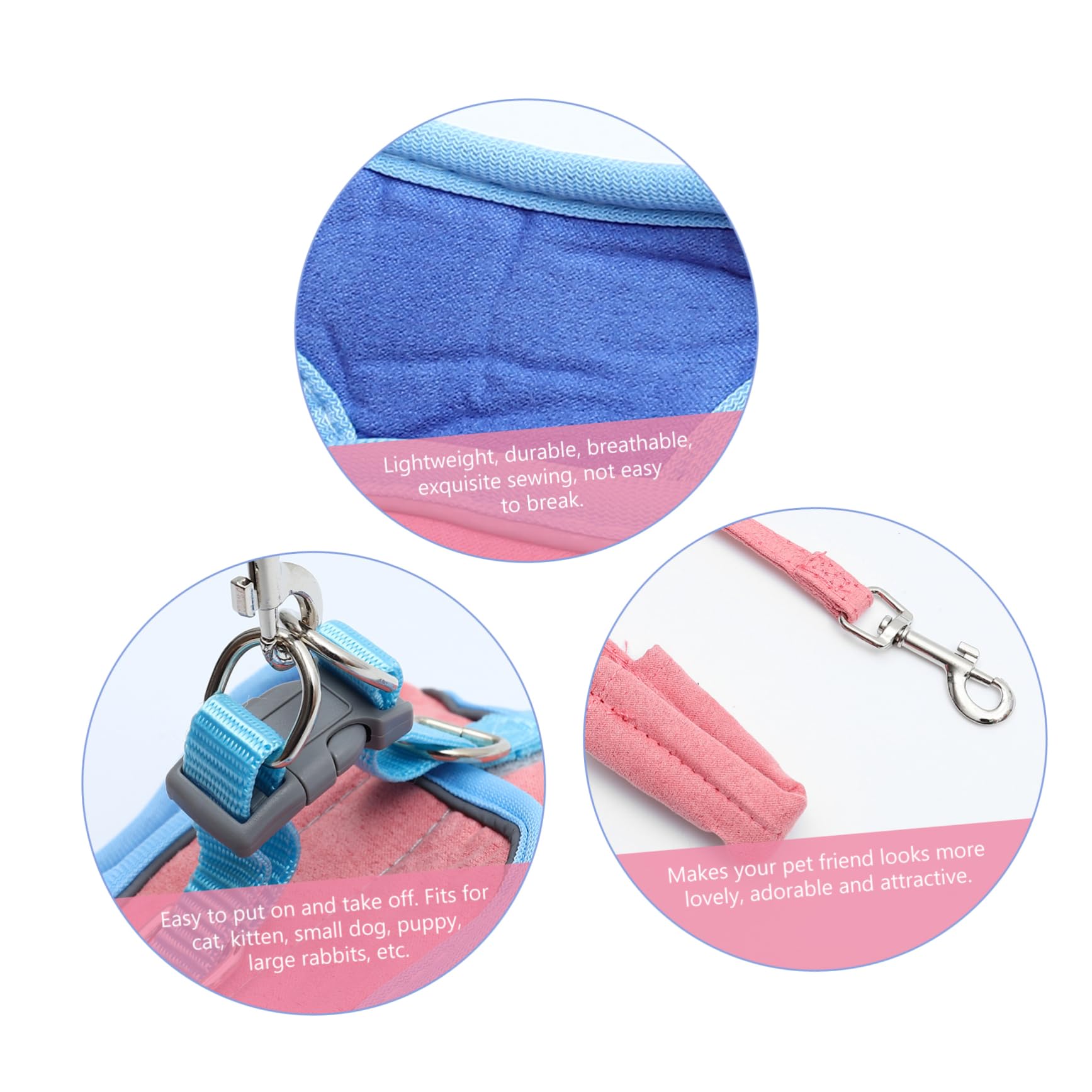 Didiseaon Chaleco Reflectante de 3 Piezas para Perros Y Gatos Moderno Y Elegante para Pasear al Aire con Correa.