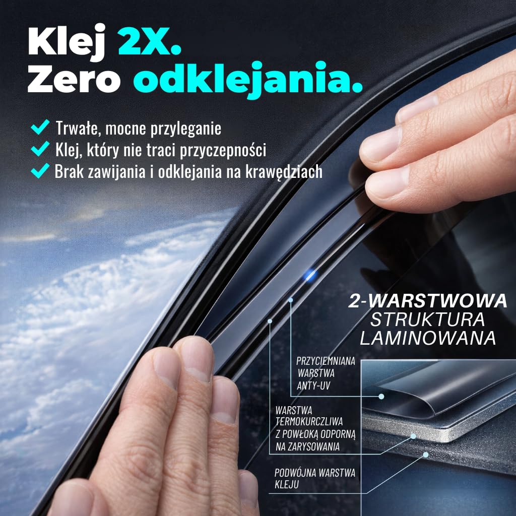 Folia przyciemniana do szyb samochodowych BLACKGLASS IX – profesjonalna jakość, do vanów i innych pojazdów (70% przepuszczalności światła, 6 m × 65 cm, 2-warstwowa, Light Smoke) z instrukcją montażu