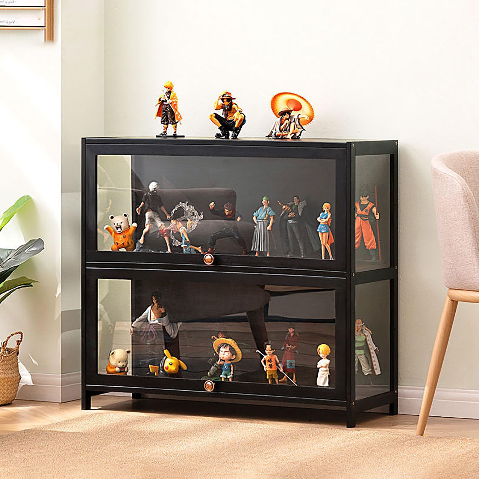 Amazon｜骨董品ディスプレイキャビネット、アクリルガラスドア付き収納