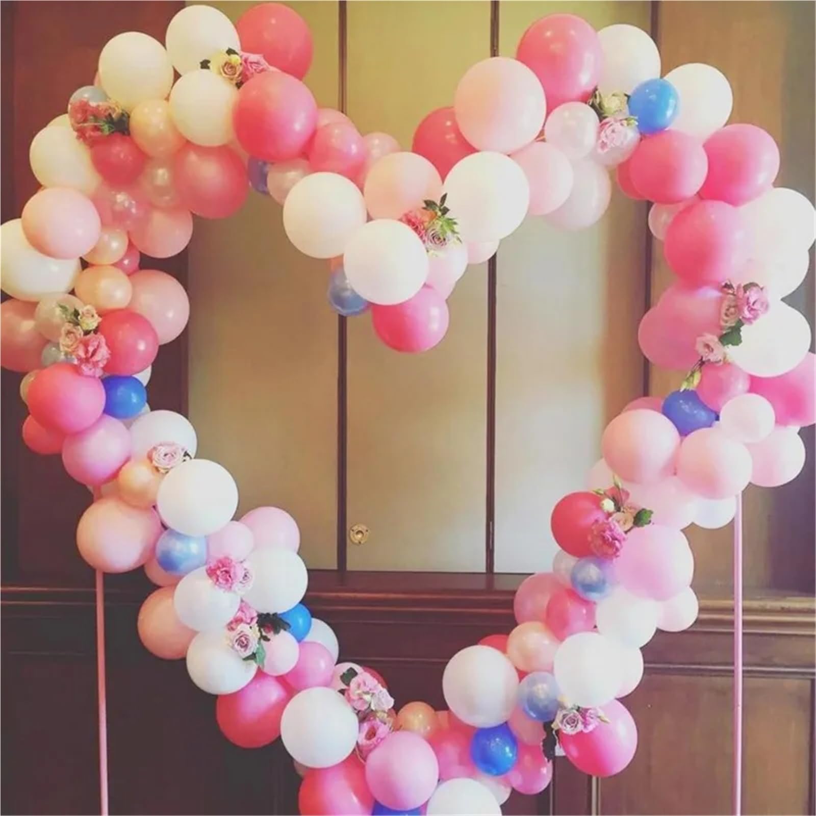 Bogen, 1 Set herzförmiger Ballonbogen-Rahmenring, DIY-Ballonbogen-Girlandenständer-Kit for Hochzeiten und Jubiläumsdekorationen im Freien