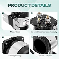 Vista 4 de Drive-up Solenoide de 4 terminales de 48 voltios para Club Car 101883601, EZGO 73231G01, Yamaha JR1-H1950-00