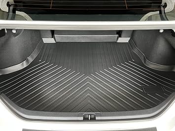 Cargo Liner - Trunk Mat for Toyota Camry 2018-2026 Weather-Resistant Trunk Mats for Cars with Raised Lip Non-Slip Car Trunk Mat Rubber Easy to Install Laser Pre-Cut Design
