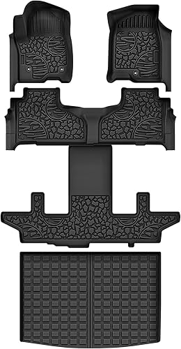 AUTOSAVER88 Alfombrillas y revestimientos de carga para Chevrolet SuburbanGMC Yukon XL de 7 plazas con asientos de cubo 2021-2025 2026, alfombrillas