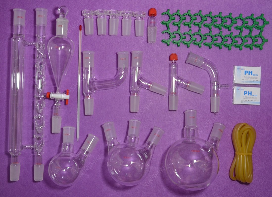 NANSHIN Glassware,lab Glassware kit 24/40,Advanced Chemistry Lab