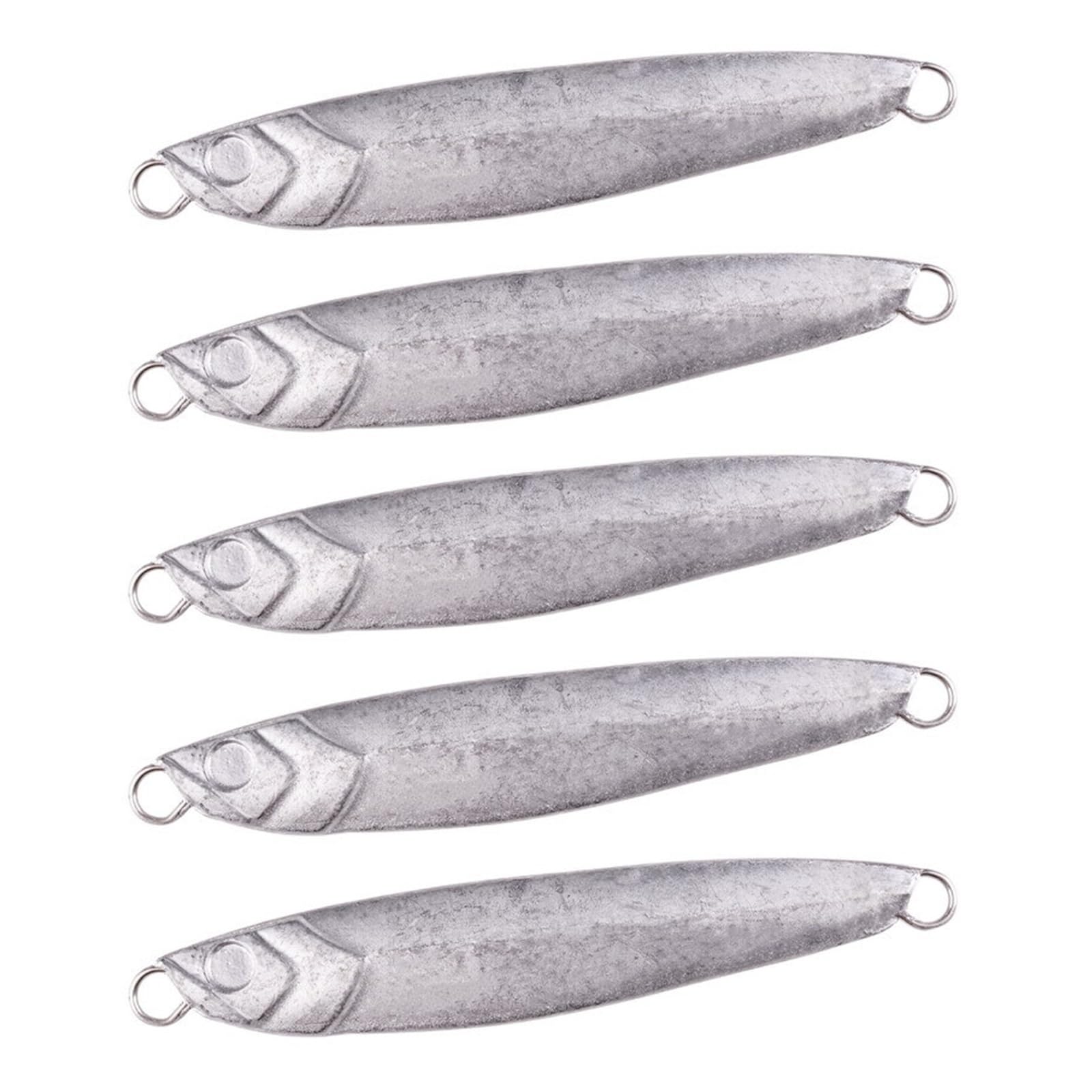 INEOUT 20 Pcs/lot Bricolage Non Peint Métal Coulé Jig Cuillère 7g-10g-14g-17g-21g-24g-30g-40g Blanc Coulée Gabarits Mer Bar Pêche Leurre Attirail