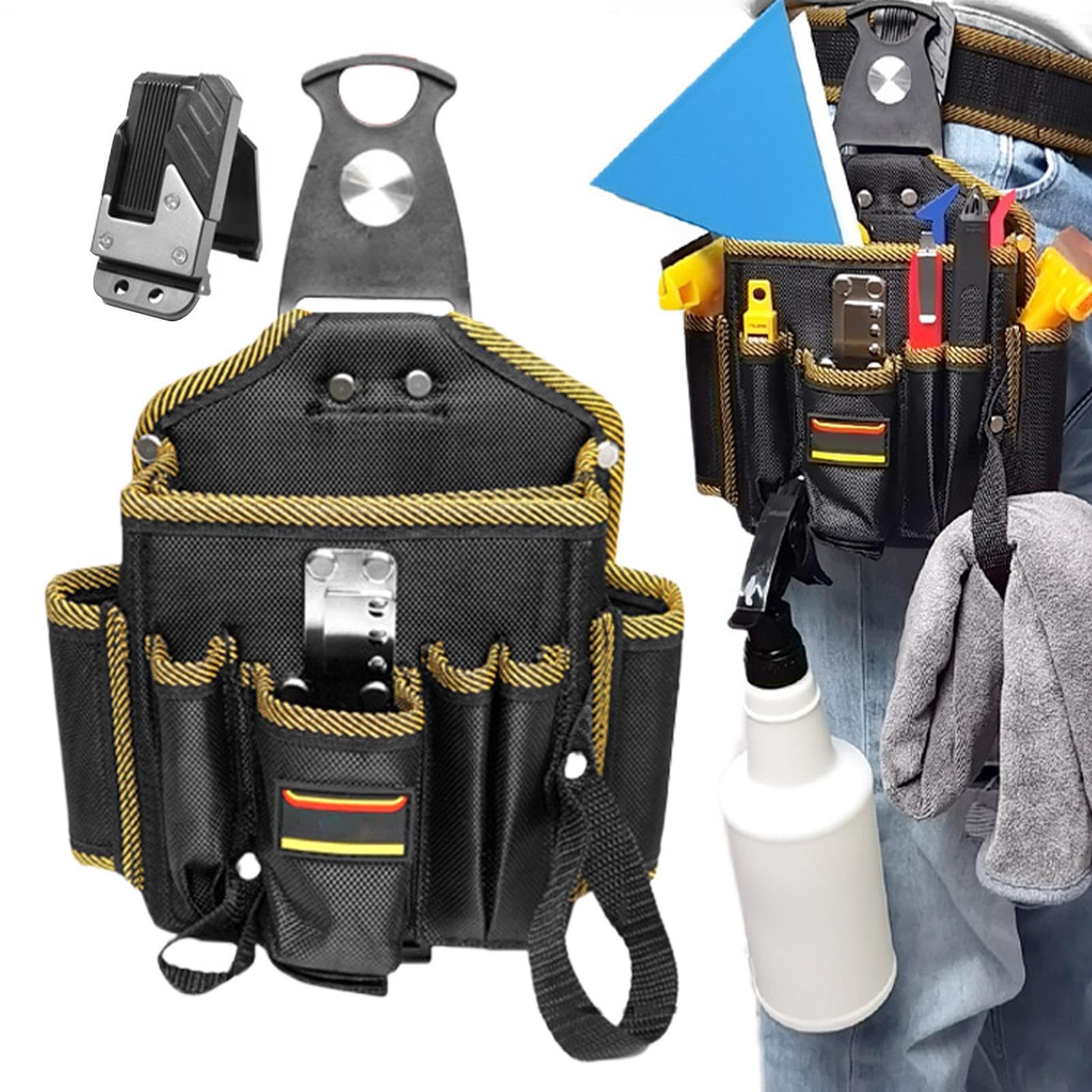 Porta attrezzi a cintura per carpentieri Ampia Capacità, Leggero | Organizer Portautensili per Tecnici Cintura Portautensili per Carpentieri, Copritetti, Parrucchieri, Lavoratori,