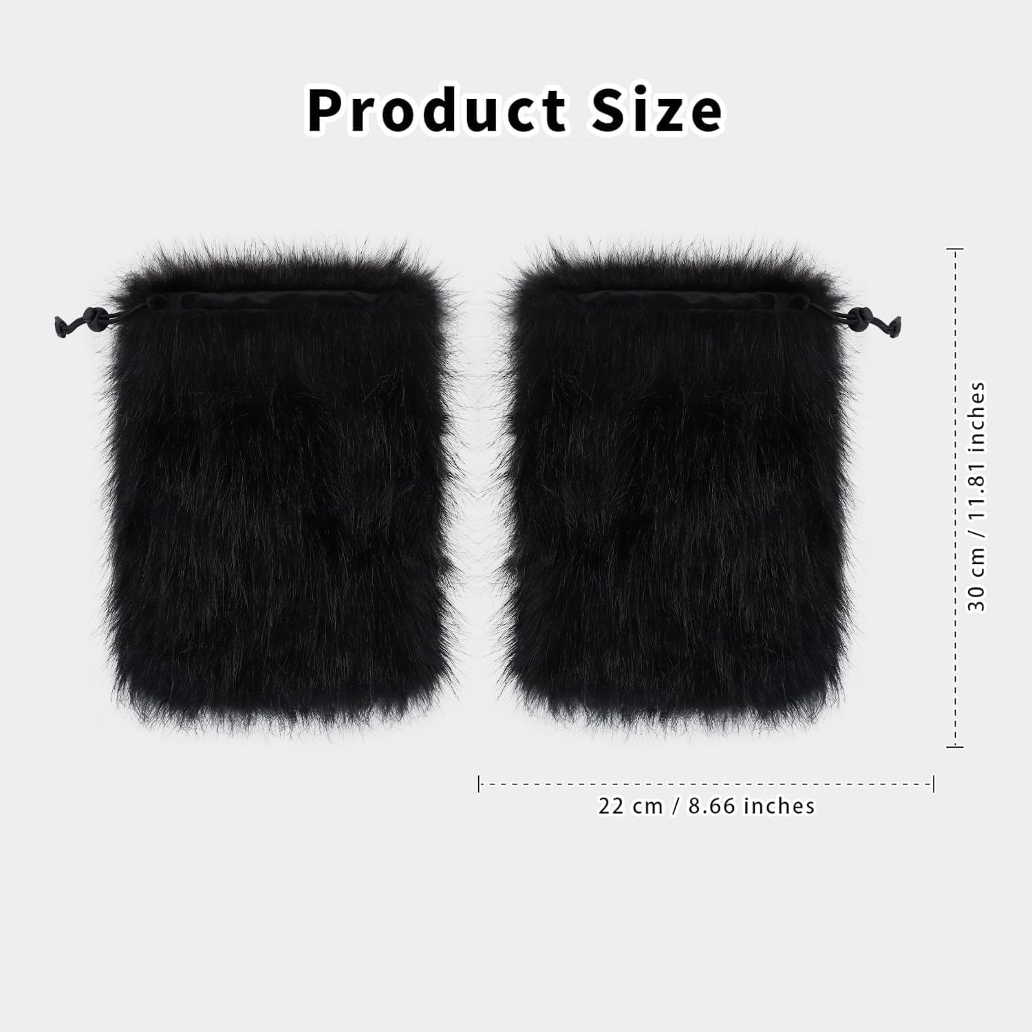 COSYEARS Faux Fur Fluffy Leg Warmers Furry Boot Cuffs Covers for Party Halloween Daily Wear Costumes