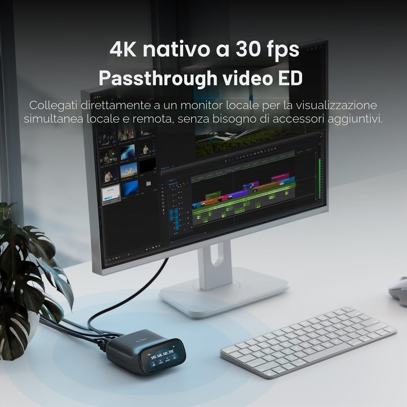 GL.iNet Comet Pro (GL-RM10) Remote KVM über Wi-Fi 6: 4K@30fps Passthrough, Touchscreen&Fingerbot - Remote PC Power Control