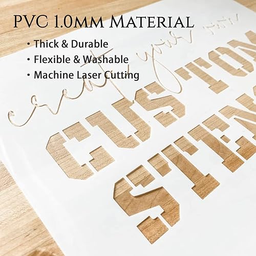 Miniatura 4 de Plantillas personalizadas reutilizables para pintura en aerosol, plantillas de letras multiusos para hacer letreros, plástico, metal, pintura de