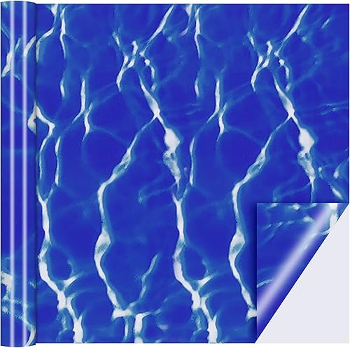 Nuanchu Parche de vinilo para revestimiento de piscina, parche de reparación de PVC autoadhesivo para piscinas, barcos inflables (azul oscuro, 12 x
