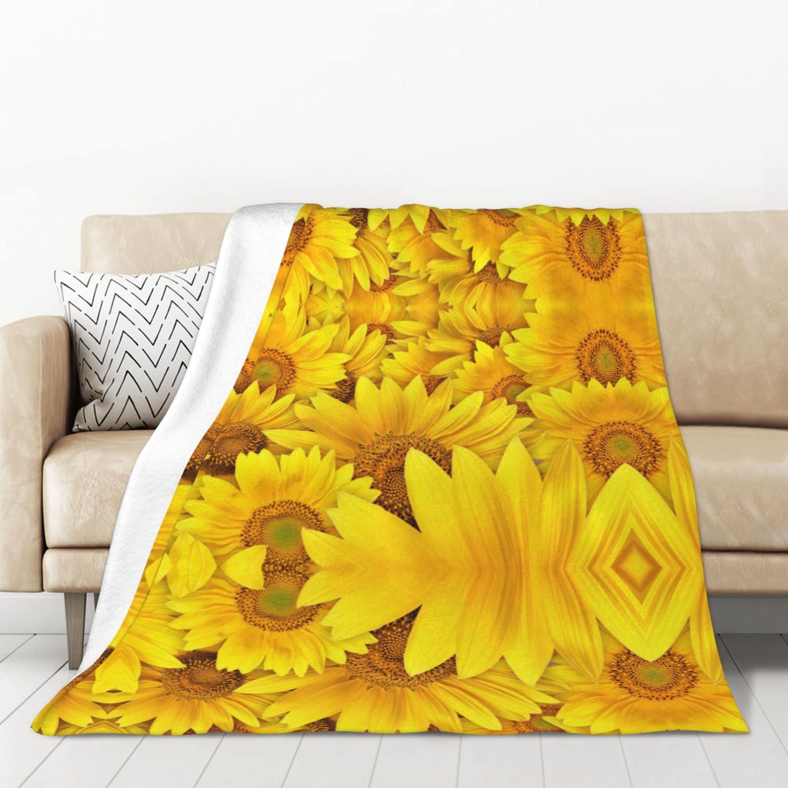 Couverture en flanelle de tournesols à offrir pour un lit douillet et chaud