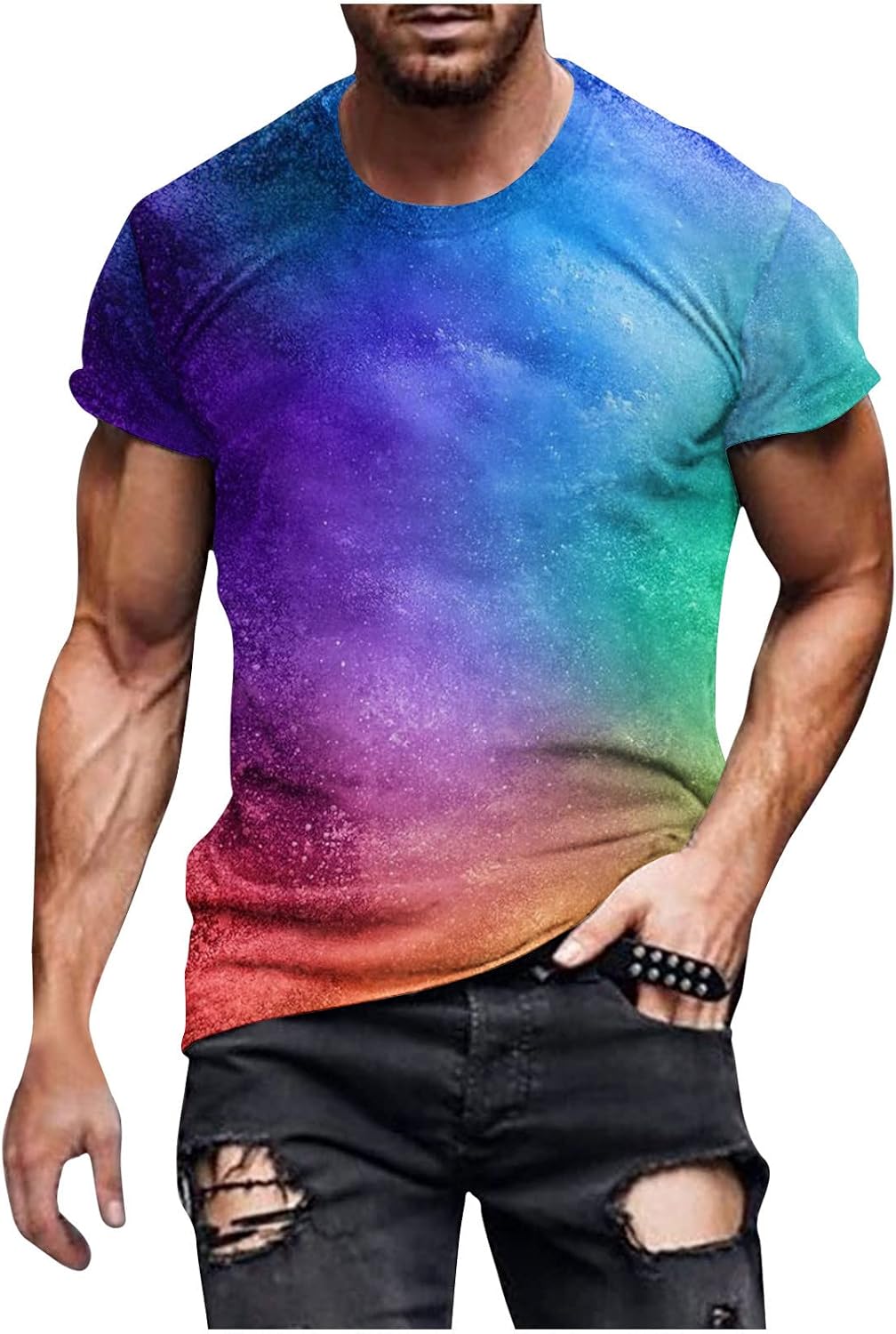 Short Sleeve Shirts for Ladies Man Summer Fall Crewneck Print Fish Net Mesh Tops Shirt Blouse Mens Women 2026