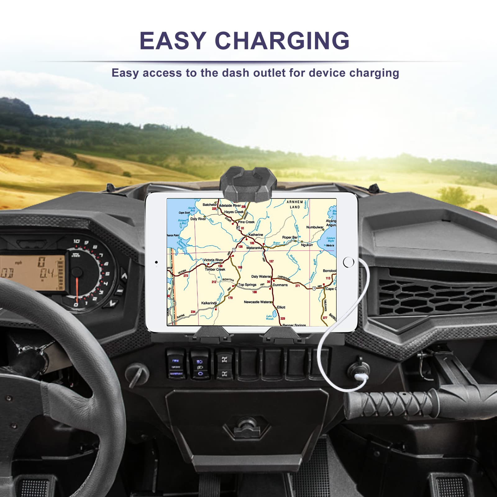 UTV Dispositivo Elettronico Tablet Telefono Holder per 2019-2023 Polaris RZR XP 1000 Accessori Scatola di Immagazzinaggio Organizer Vassoio