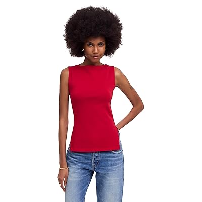 Madewell Boat Neck Slit Tank Top Women