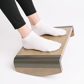 Tiel Ergonomic Wooden Foot Rest for Under Desk | Angled Leg Elevation Stool, Posture & Back Support