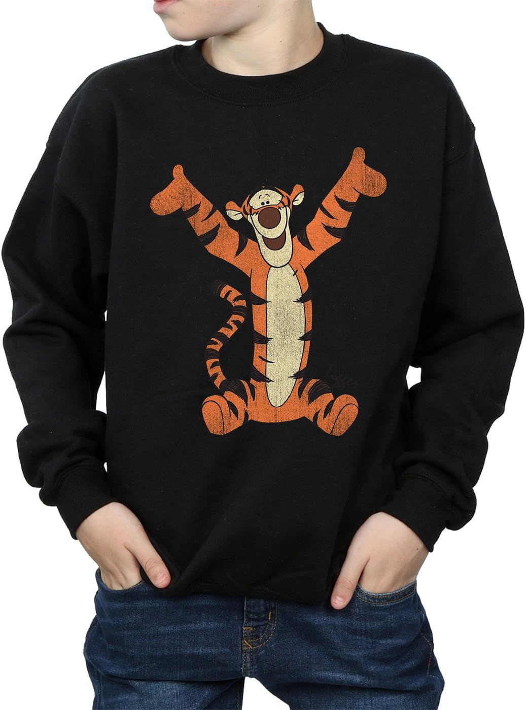 Disney Boys Winnie The Pooh Classic Tigger Sweatshirt 5-6 Years Black