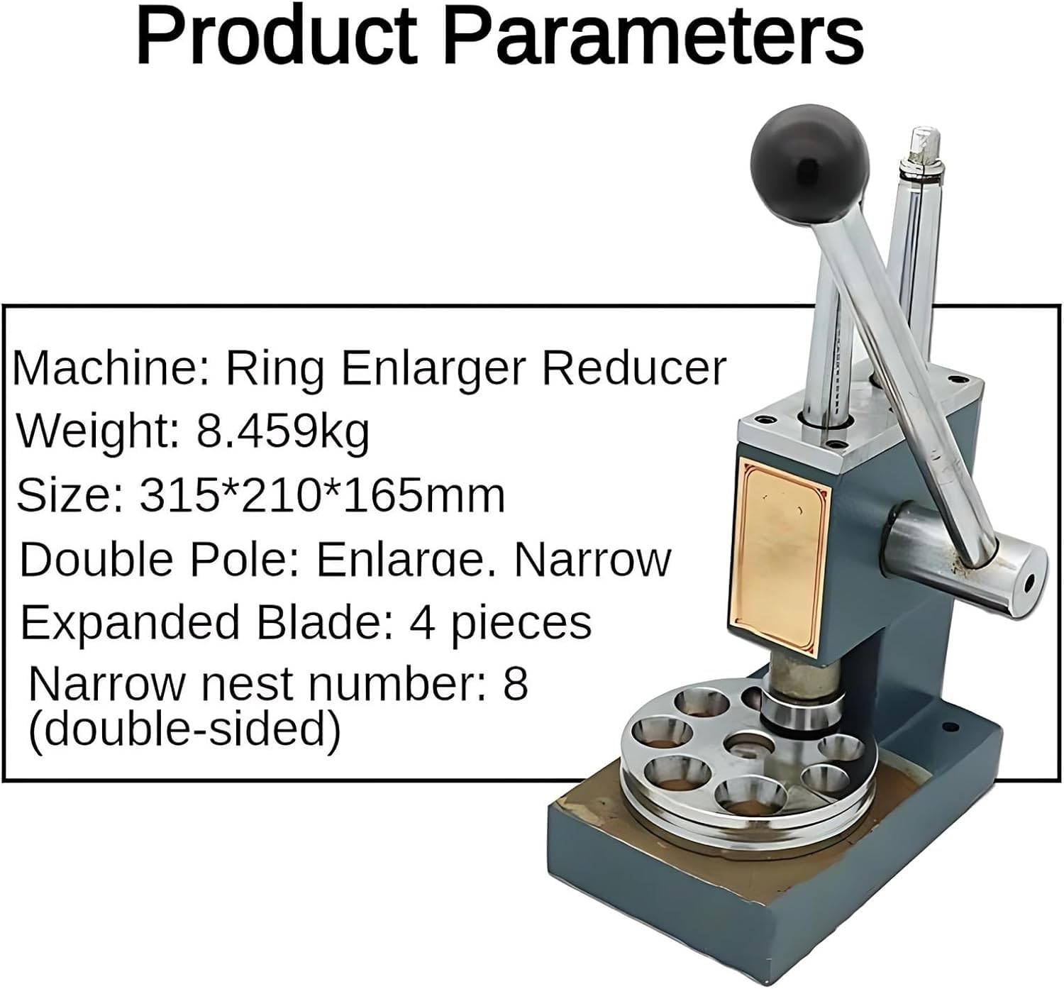 GYKOZY Herramienta profesional para ajustar el tamaño de los anillos: Estirador y reductor manual de anillos para la reparación y personalización de joyas.