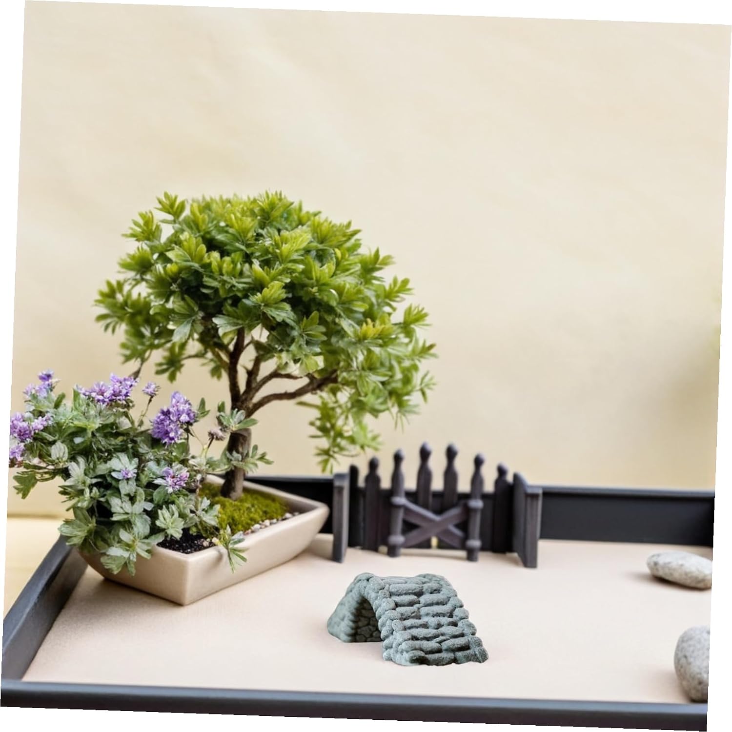 Miniature Bonsai Bridge Model Micro Landscape Decor for Fairy Gardens Fish Tanks and Courtyards Creative Resin Bridge for Home Decoration