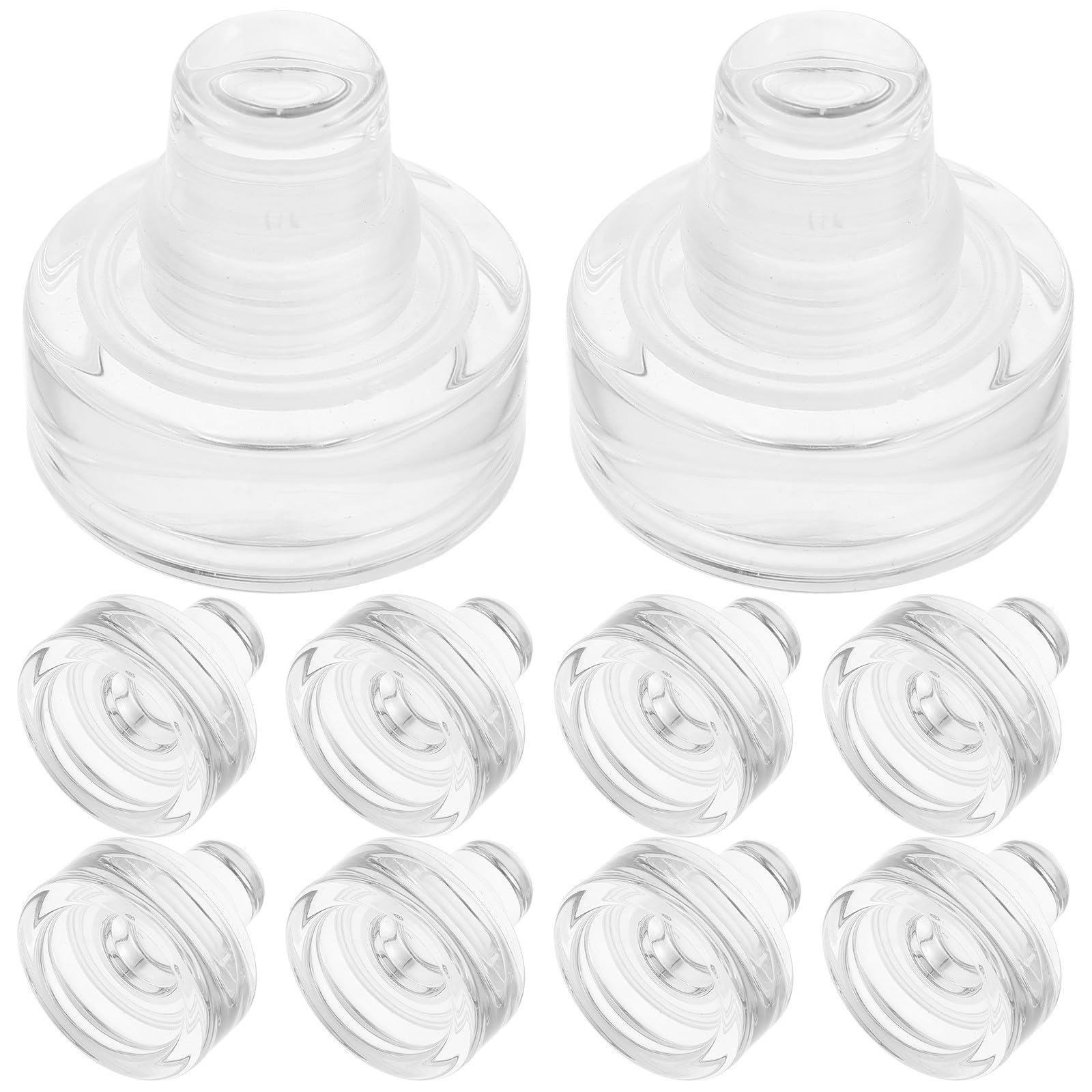 DIYEAH 10pcs T-Shaped Glass Wine Stoppers with Silicone Seal, Reusable Bottle Plugs to Preserve Original Flavor, Tasteless Design for Home Use, Suitable for Wine and Beer Bottles