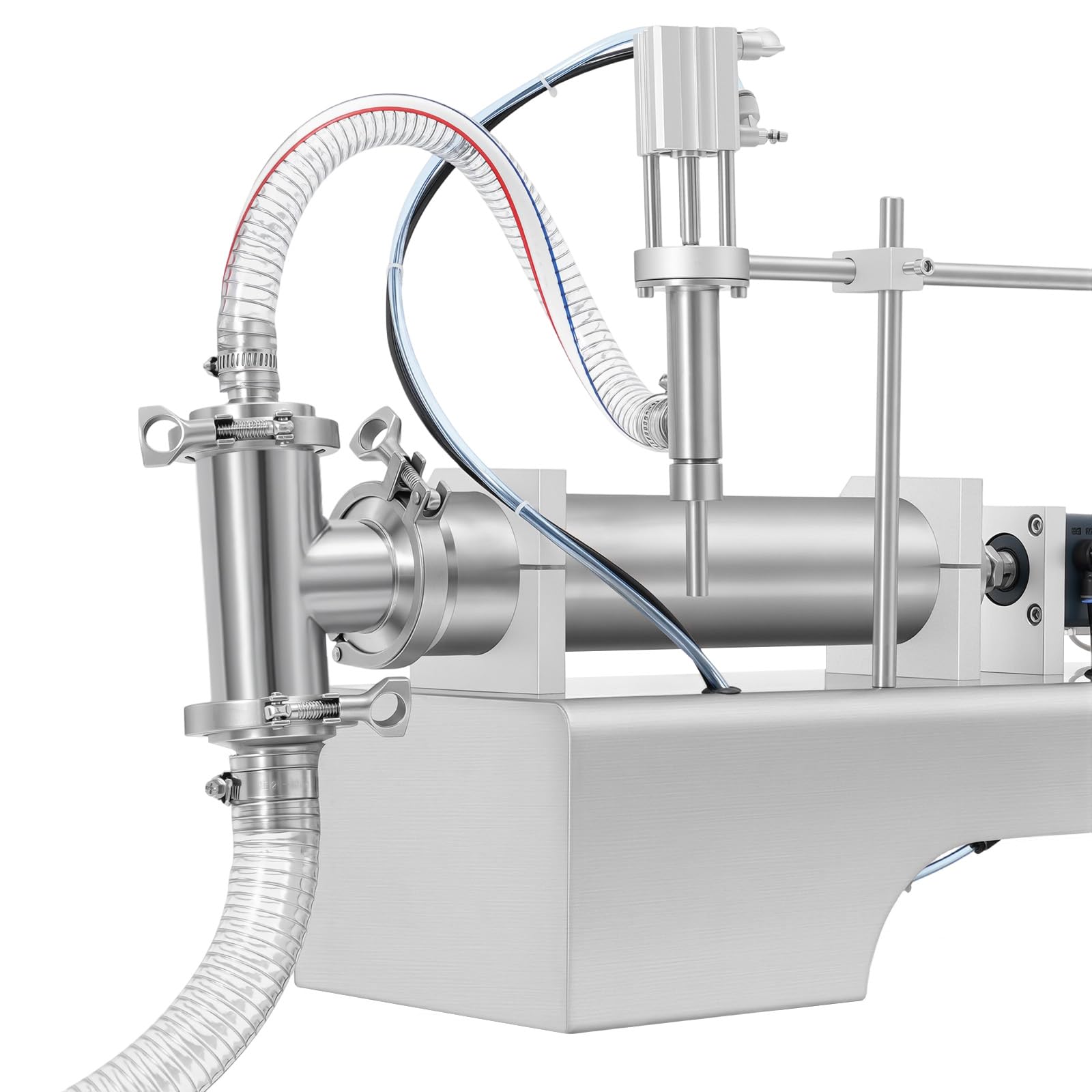 Riempitrice pneumatica orizzontale per liquidi, 30 W, 100-1000 ml, riempitrice pneumatica, autoadescante, in acciaio inox, per bevande farmacologiche