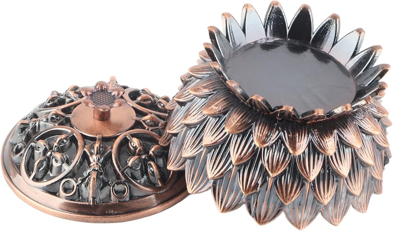 Incense Cone Holder, Lotus Backflow Burner for Meditation Home 2.8x2.4in image 4