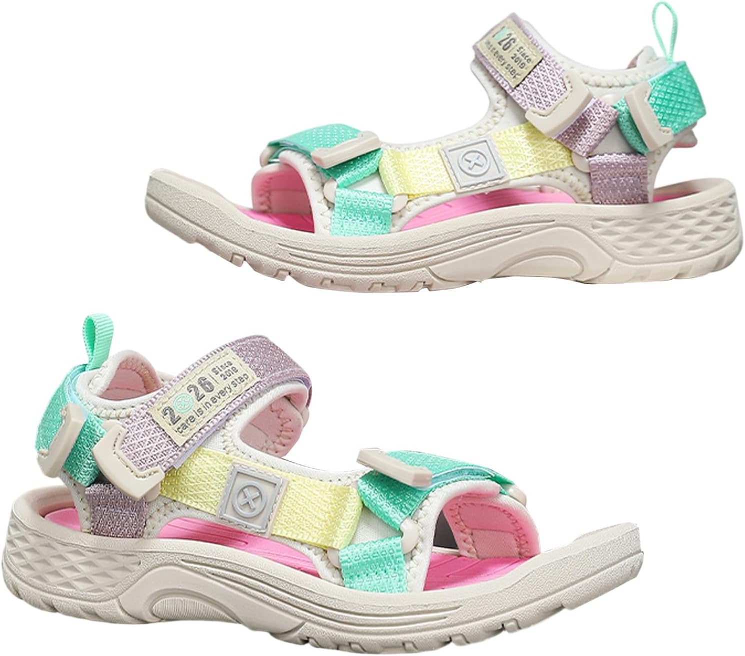 IWIHMIV Girls Sports Sandals Boys Lightweight Non Slip Outdoor Beach Athletic Sandals Comfortable Beach Shoes