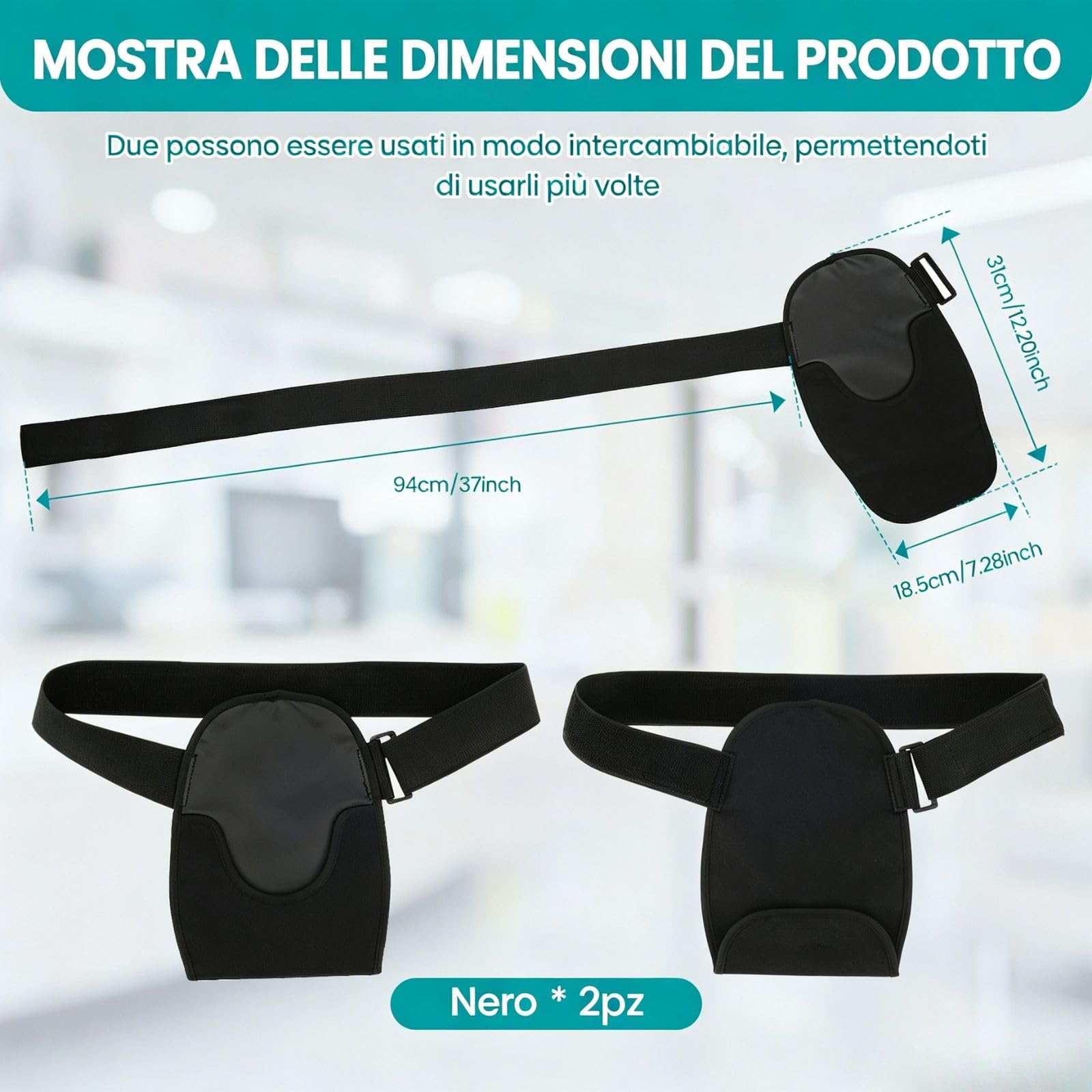 2 pezzi copertura per stomia 31 x 18,5 x 94 cm Atoma impermeabile copertura regolabile sacchetto per stomia sacchetto colostomia sacchetto per stomia sacchetto ileostomia sacchetto per urrostomia