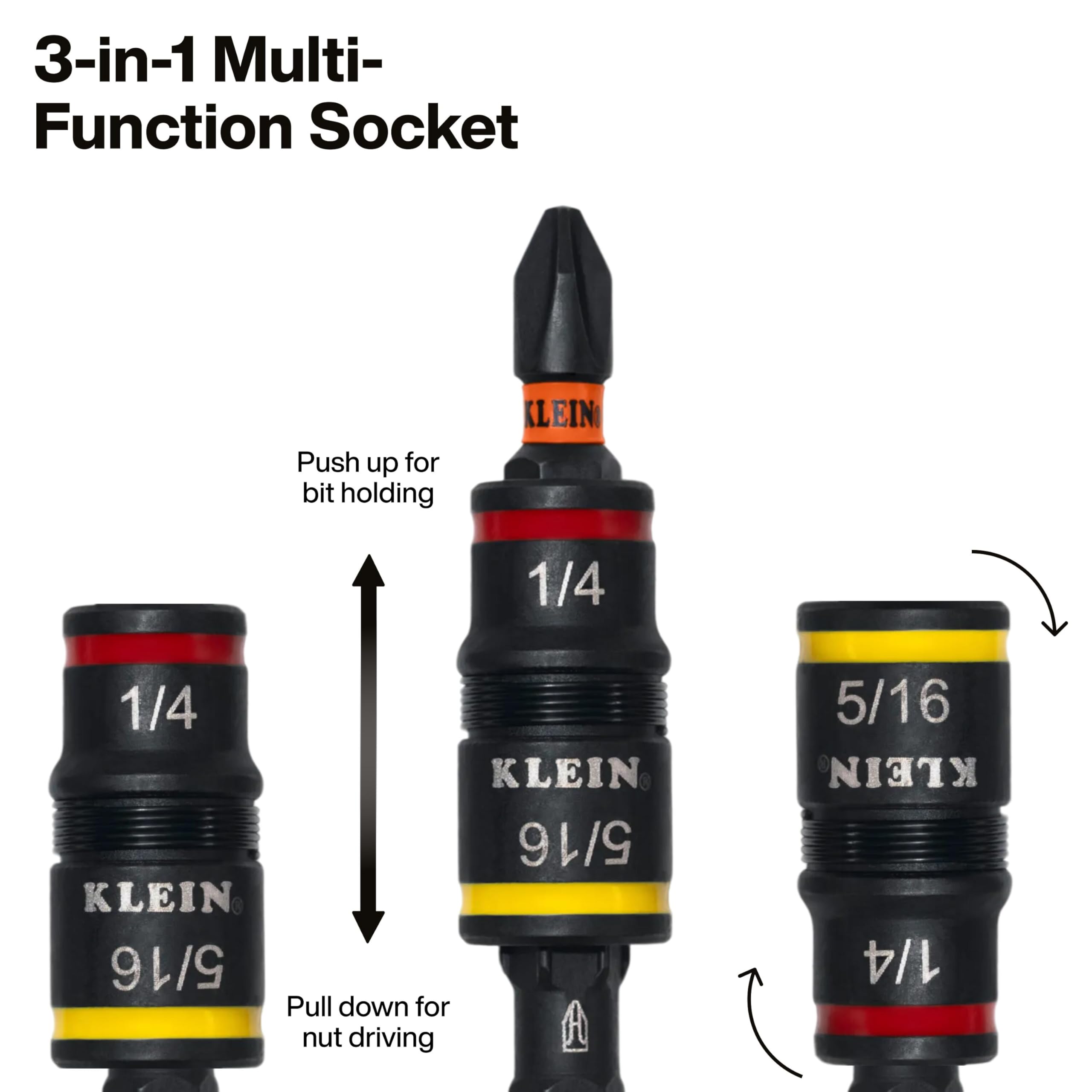 Klein Tools 32303HD - Juego de destornilladores de impacto, 20 en 1 SAE con clasificación de impacto y herramienta de destornillador con puntas Phillips, ranuradas, cuadradas y Torx