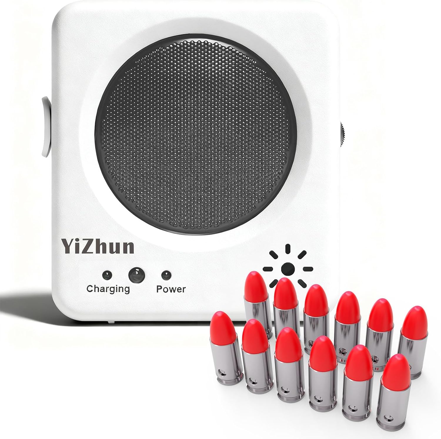 Laser Target with Steel Sound & Flash & 9mm Durable Snap Caps (12-Pack)