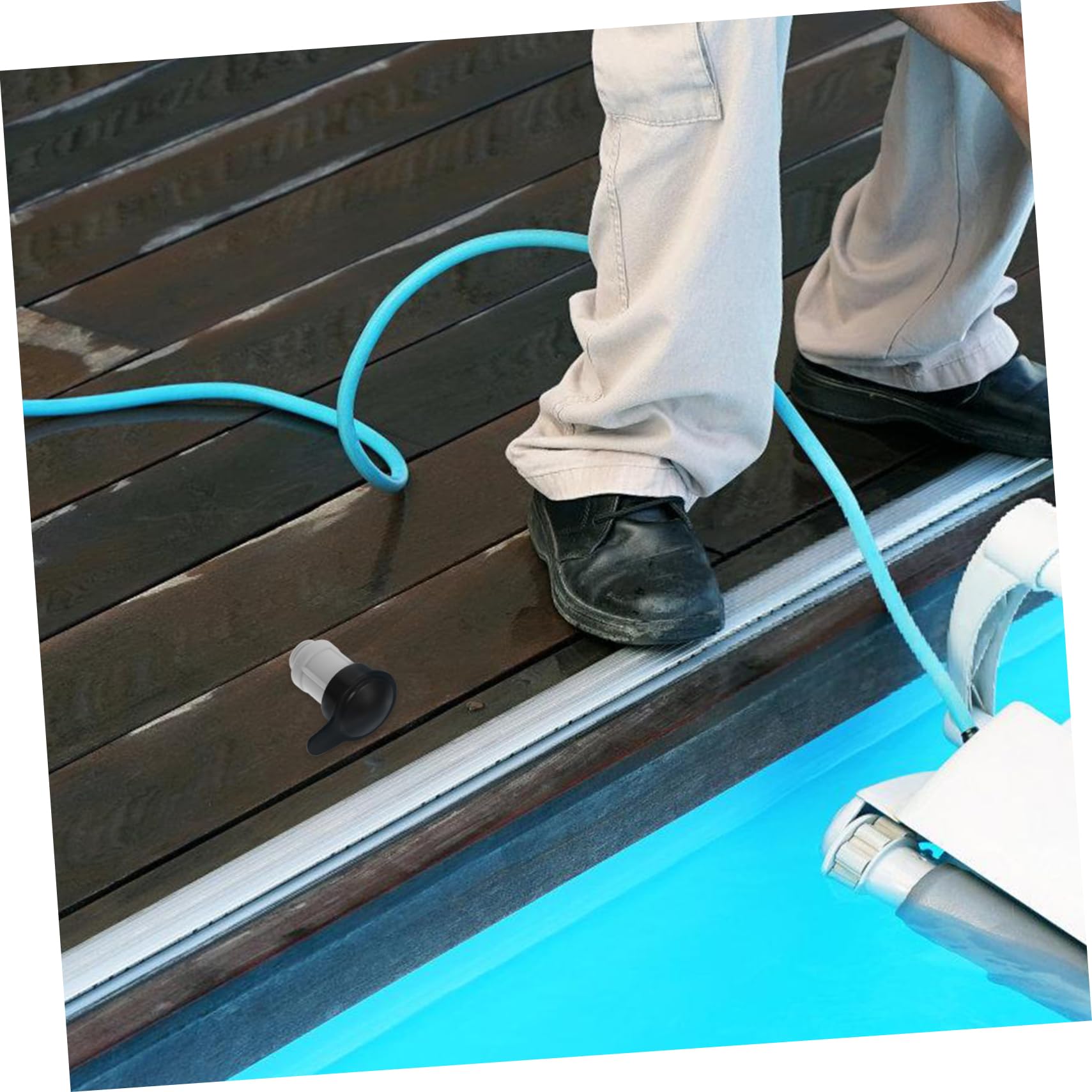 Sosoport 5piezas Válvula De Inyección De Aire para Adaptador De Entrada De Piscina Elevada para Drenaje Inflado Instalación y