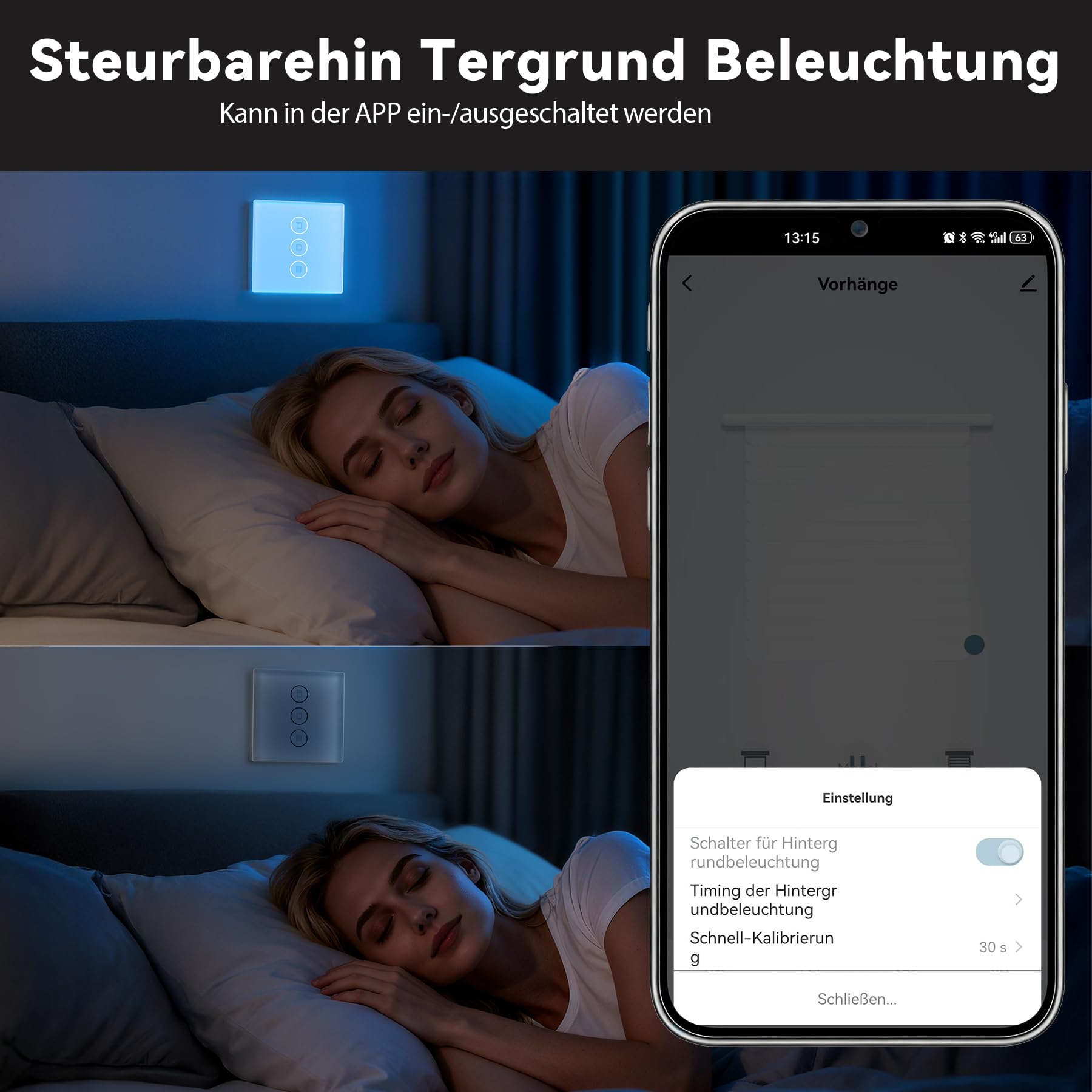 Interruttore per tapparelle WiFi, interruttore per tapparelle da incasso, compatibile con Alexa/Google Home/Smart Life, Wi-Fi per tapparelle necessita di controllo zero