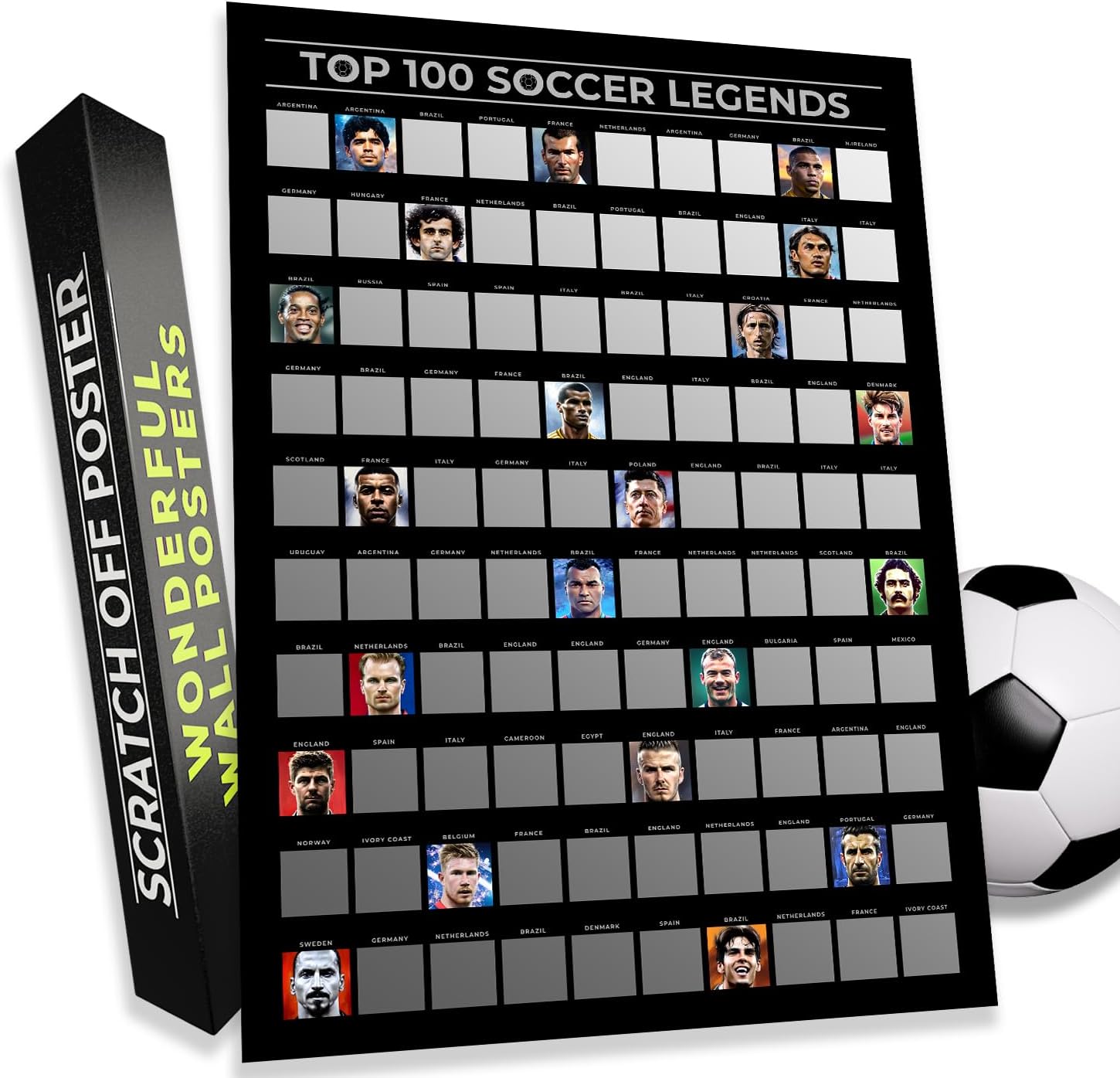 Top 100 Greatest Soccer Players of All Time Poster Dominican