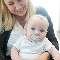 Vista 15 de Dr. Brown's Advantage Baby Pacifier, Fully Symmetrical Soother with Soft Silicone Bulb, Blue Sunrise, 0-6m, BPA Free, 2 Pack