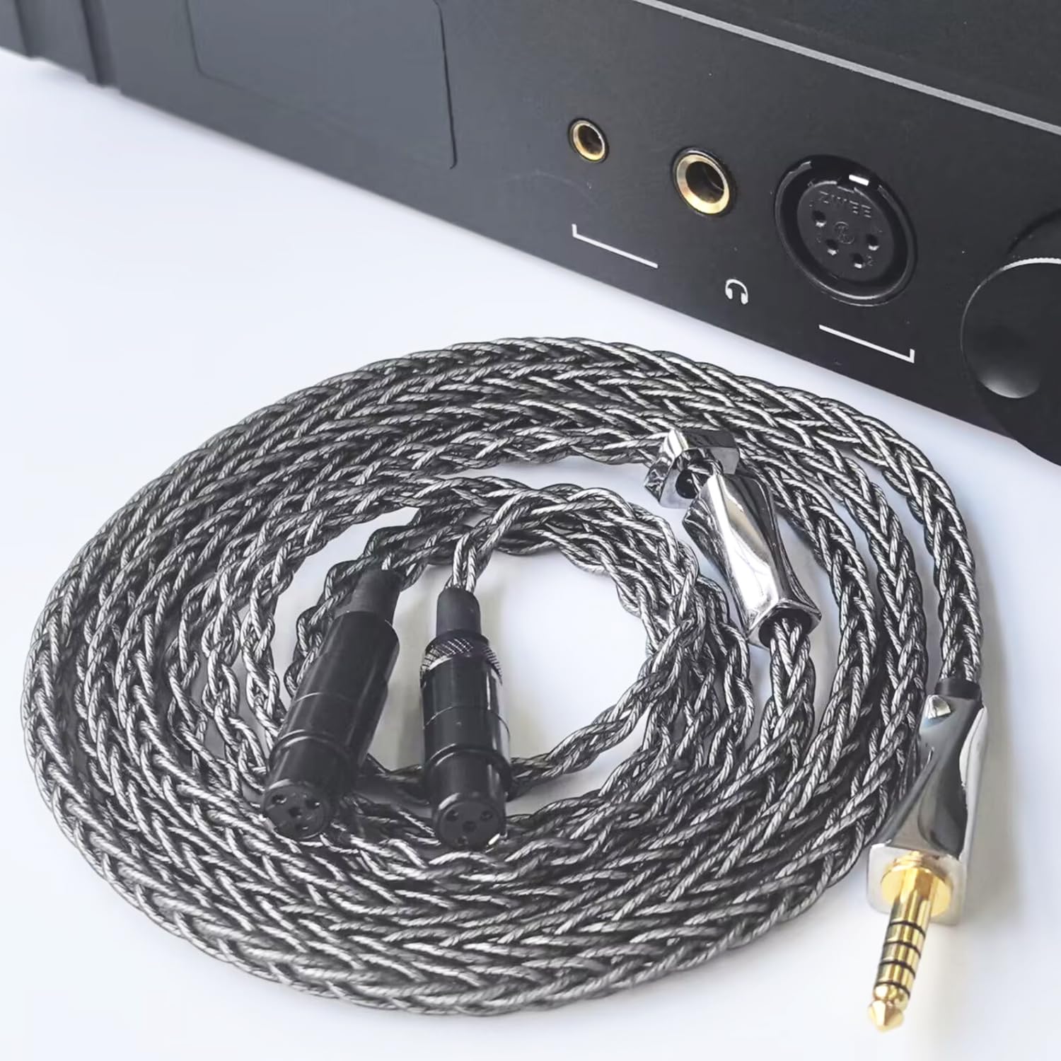 Cable de audio OCC de cobre chapado en plata de 8 núcleos compatible con auriculares Audeze LCD-2 LCD-4 LCD-3 LCD-X LCD-XC de 4,4 mm