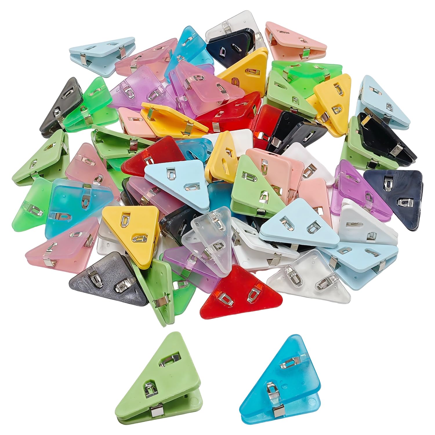OODJVN 60 Triangle Clips, Anti-Curling Tools For Books And Paper, Corner Protection Clips For Document Paper, Suitable For Test Paper Storage And Office Document Sorting.