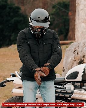 RIDEIRON Motorcycle Jacket with CE Armor, Vintage Riding Protective Gear | Vintage Workwear, Zippered Back Vents, Adjustable Cuffs, Removable Thermal Liner, All-Season Riding