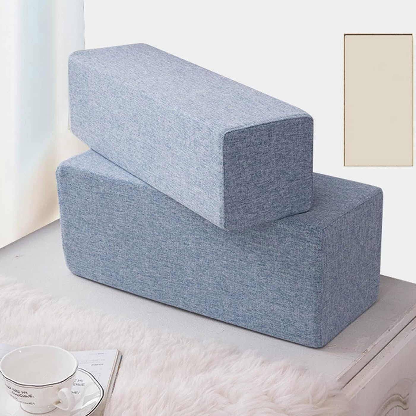 Coussin de Repose-Bras de Canapé Carré, Coussin de Repose-Bras de Canapé Durable, Coussin de Remplissage Long pour Matelas de Canapé (40x40x100cm, Gris foncé)