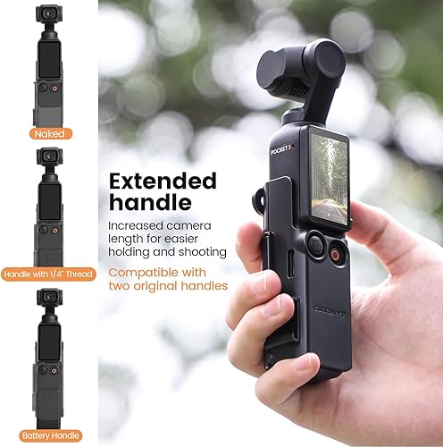 Miniatura 5 de JINSERTA Adaptador de expansión para DJI Osmo Pocket 3, soporte de cubierta protectora con zapata fría para OSMO Pocket 3