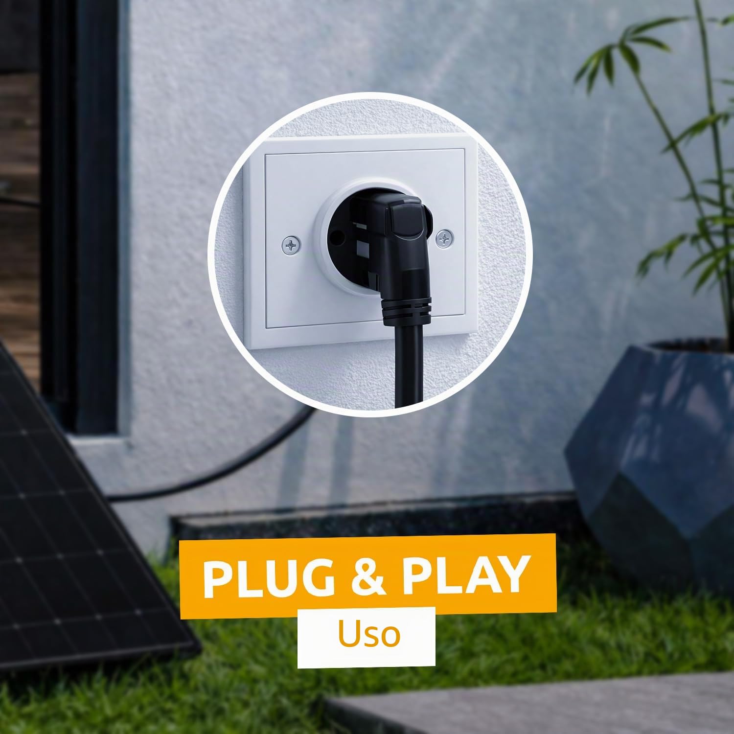 Poolex - Kit fotovoltaico Plug&Play 900W - Autoconsumo - TOPCon - Enchufe 230V, Wi-Fi & Aplicación: cero obras, 12 años Garantía, 310€/año