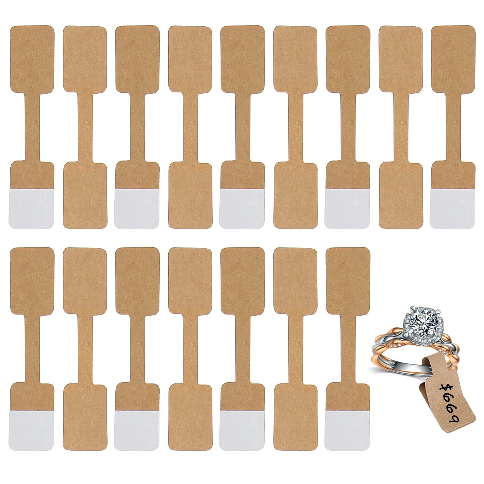 Jewelry Price Tags Stickers, 500pcs Jewelry Price Labels Tags for Display Prices Kraft Self Adhesive Pricemarker Tag for Necklace Earring Ring