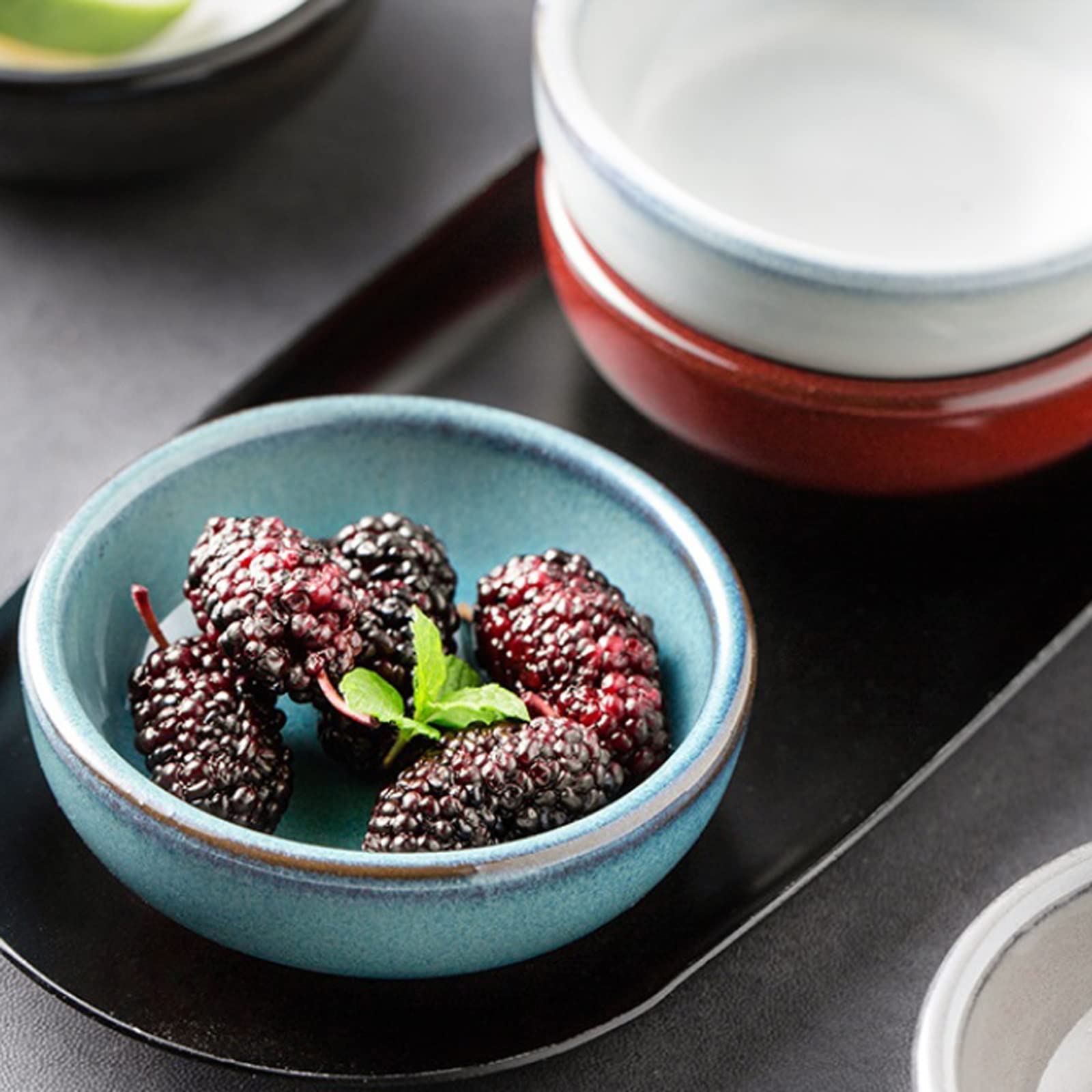 Dessertschalen Dip-Saucenschale 2 Pcs Keramik Butter Gewürzsauce Schale Sushi Platte Home Hot Pot Dip Schale Essig Soja Schale Schale Dip/Dip-Schüsseln Schüssel Set,