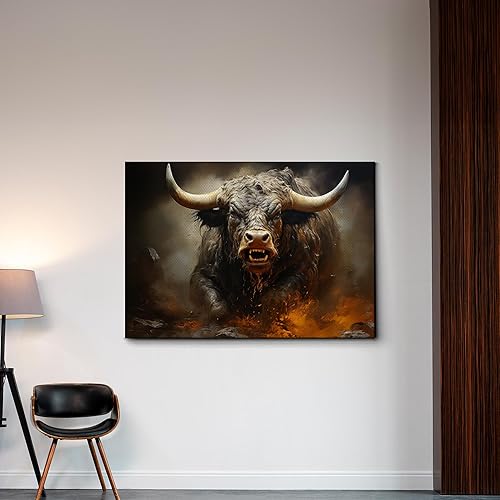 Miniatura 3 de Captivating Brilliance, Abstract Prints, Textured Bull Prints on Canvas, Handmade Artwork of Extraordinary Abstract Expression, Canvas Prints, Home