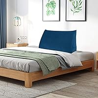 Vista 11 de Johnear Almohada triangular para cabecero, almohada de cuña de algodón y lino, almohada grande para respaldo de lectura para sofá y cama, soporte