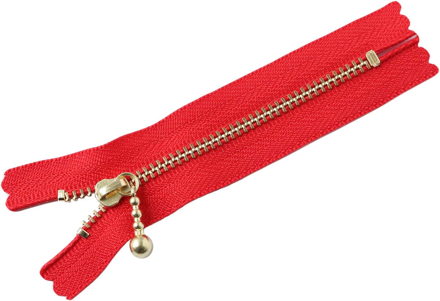 Y.K.K 3G10-131 Zipper with Ball, Gold, 3.9 inches (10 cm), 10 Pieces, Lemon Yellow