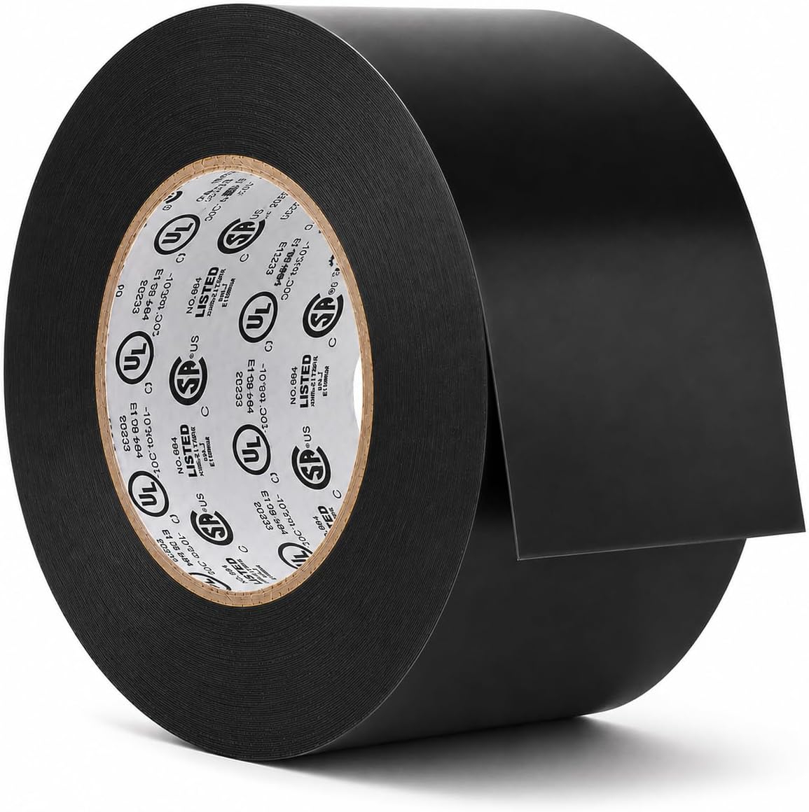 EL7566-AW Professional Grade Black PVC Electrical Tape, 2 Inch x 66 Feet, 8 Mil, UL/CSA/CE Listed, 600V Flame-Retardant Tape for Wire Insulation, Splicing, Bundling and Maintenance