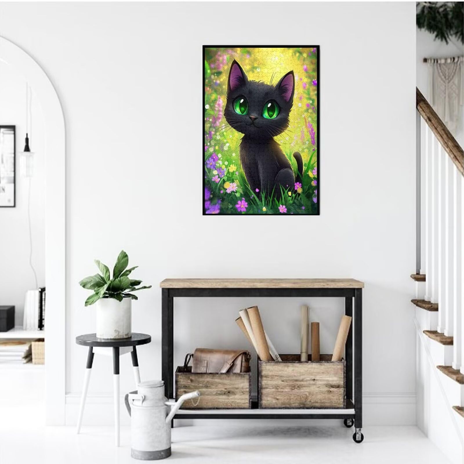 Mignon Puzzle Chat 3000 Pièces Adultes, DIY Puzzles Classiques Art avec Boîte d'emballage et Photos de Référence, Relaxation/Soulagement du Stress/Jeux Amusants, Creatif Cadeau pour Femme M-1645