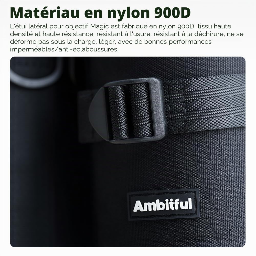 AMBITFUL Thick Camera Lens Pouch Case, Water/Dust/Shock Protection Lens Pouch for DSLR Camera Lens Compatible for Sony, Nikon, Canon,Fujifilm,Tamron Fits Lenses Below