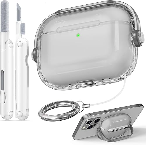 Miniatura 8 de Funda para Airpods Pro 3, fundas de bloqueo de seguridad para Apple Airpod Pro 3 (2025) con soporte para teléfono y kit de limpieza, protección